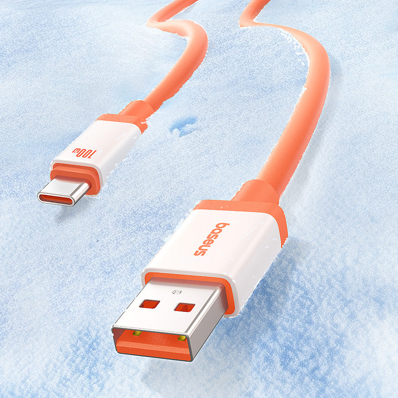 Data- og opladningskabel USB-A - USB-C Baseus Zero Degree Series, 100W, 2m, Rød
