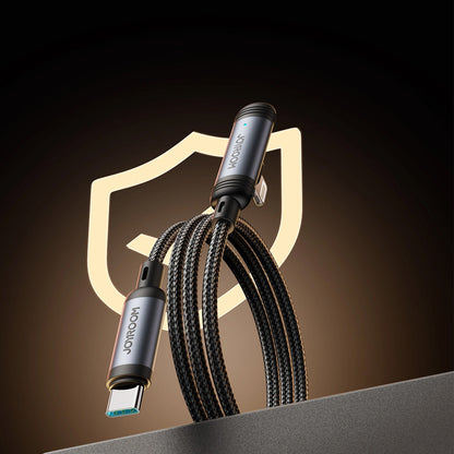 USB-C - Lightning Joyroom S-A56 EnjoyX Angled data- og opladerkabel, 30W, 1.2m, Sort