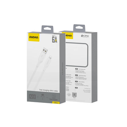USB-A to Lightning Dudao L2sL Data and Charging Cable, 30W, 1.2m, White