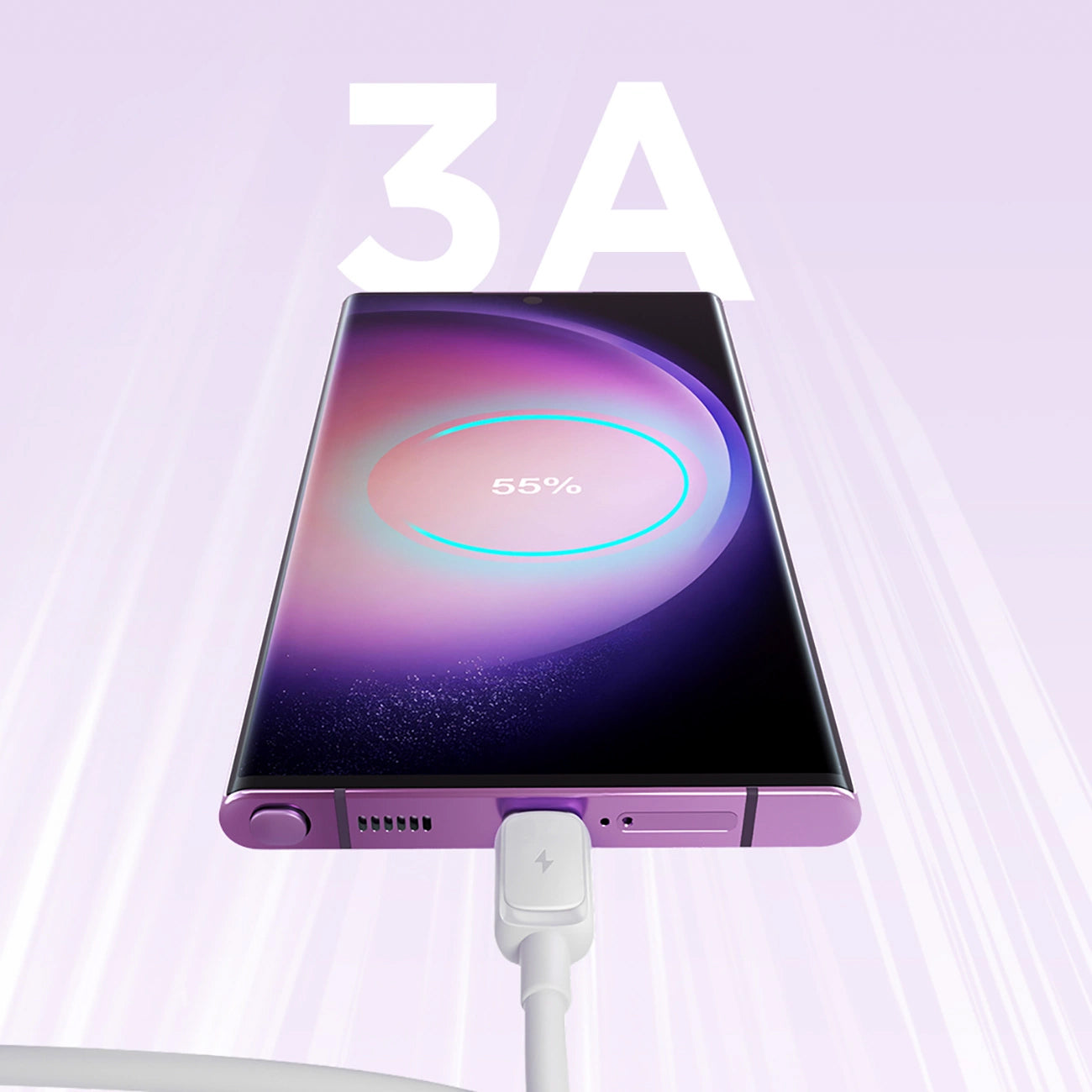Data- og opladningskabel USB-A - USB-C Joyroom S-A14, 20W, 1,2 m, Hvid