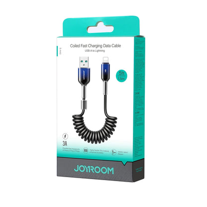 Data- og opladningskabel USB-A - Lightning Joyroom S-A43 Crystal, 18W, 1,5m, Sort