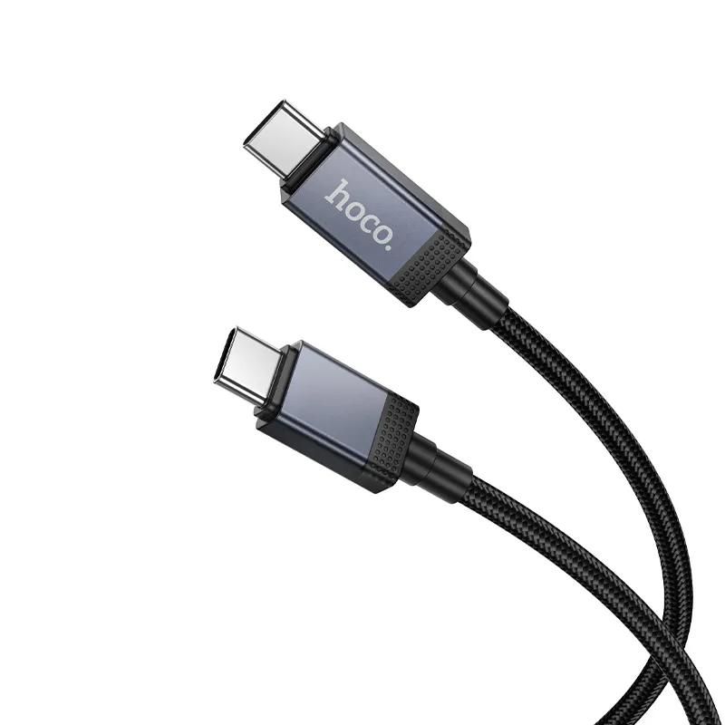USB-C Data- og Opladningskabel - USB-C HOCO X118 Display, 60W, 1m, Sort