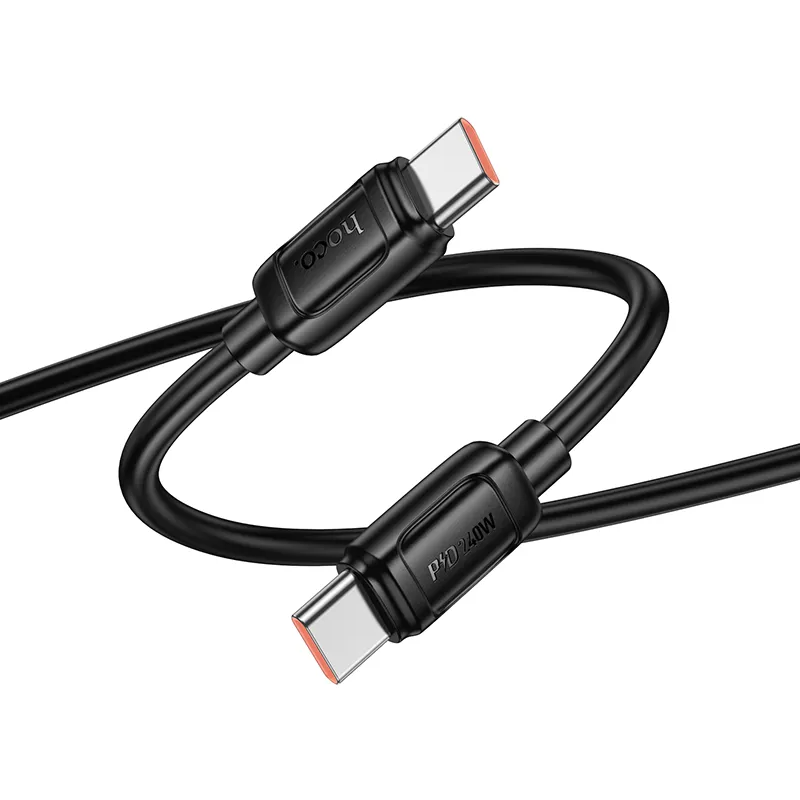 USB-C Data- og Opladningskabel - USB-C HOCO X115, 240W, 1m, Sort