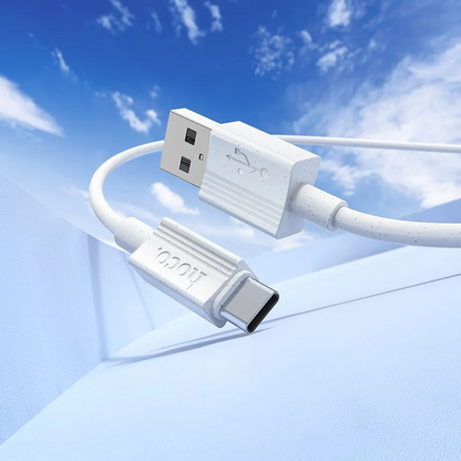 Data- og opladningskabel USB-A - USB-C HOCO X107, 18W, 1m, Hvid