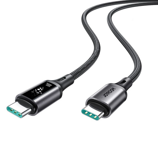 USB-C data- og opladningskabel - USB-C Joyroom S-A60 StarTalk, 100W, 1.2m, Sort
