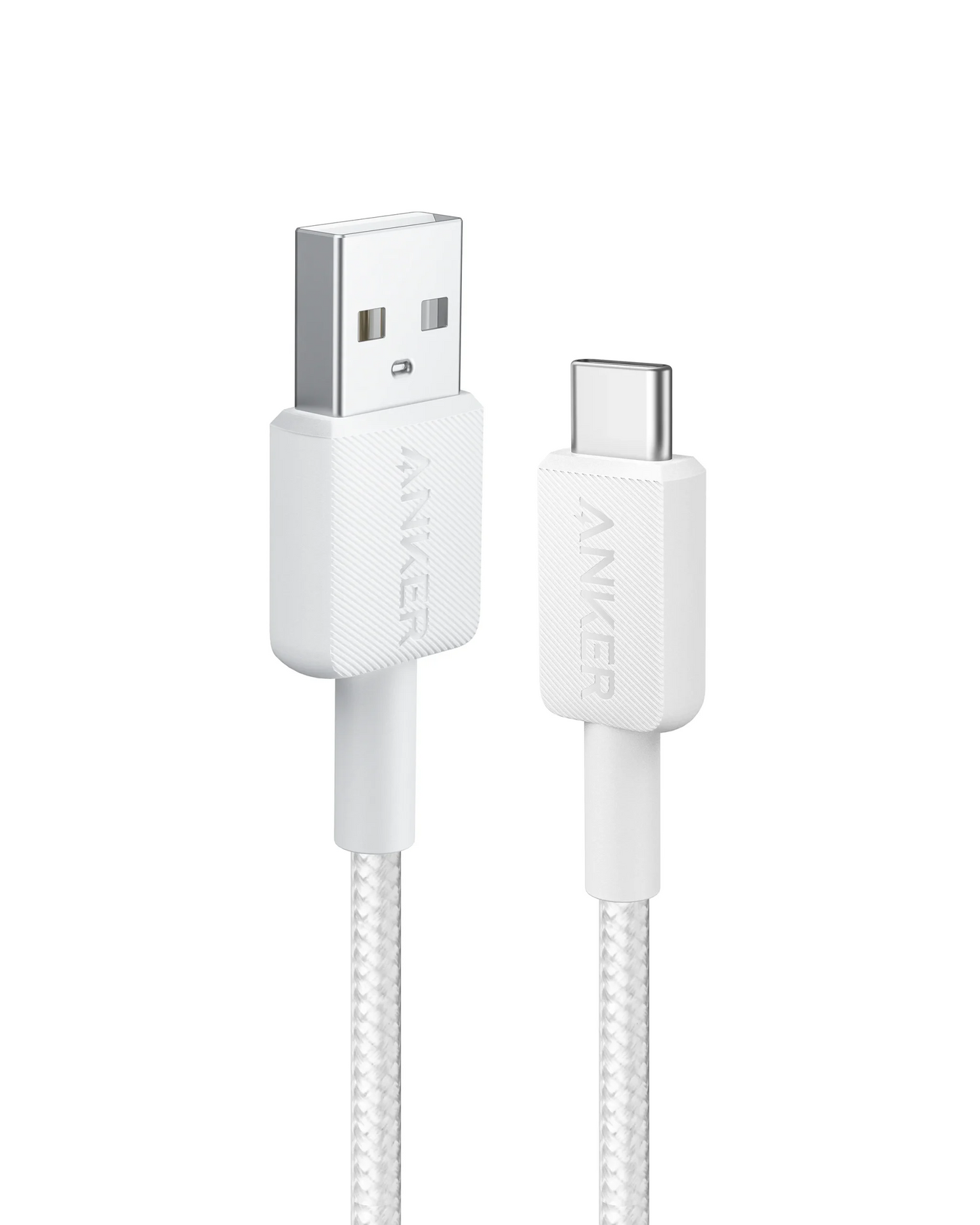 Data- og opladningskabel USB-A - USB-C Anker 322, 18W, 1,8m, Hvid A81H6G21