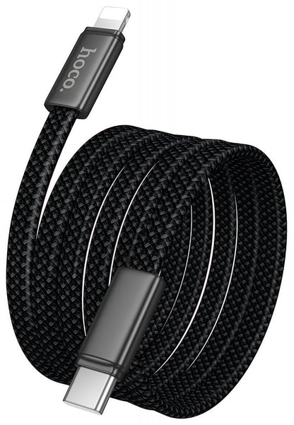 Data- og opladningskabel USB-C - Lightning HOCO X125, 30W, 1m, Sort
