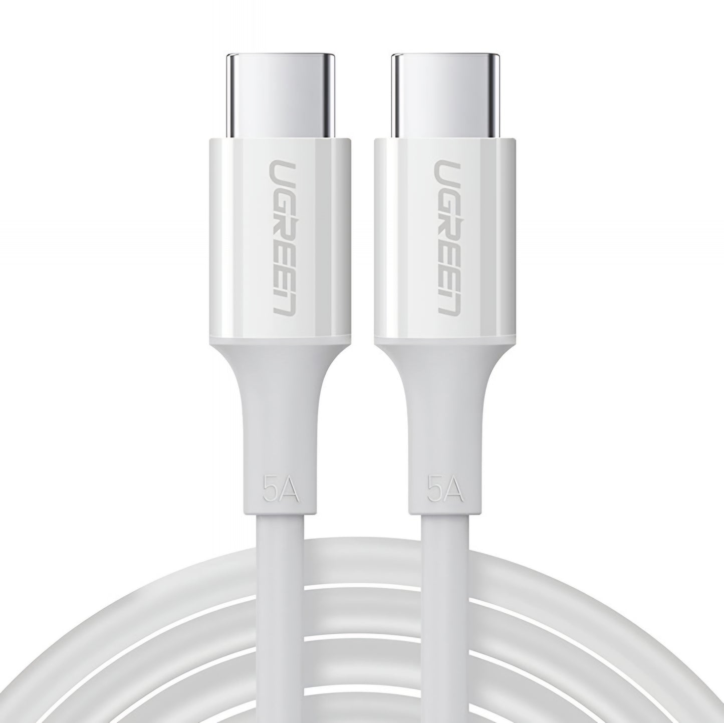 USB-C Data- og Opladningskabel - USB-C UGREEN US300, 100W, 2m, Hvid