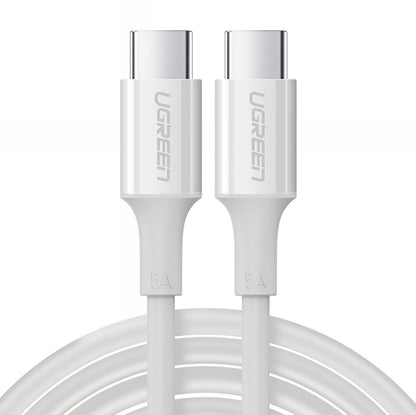 USB-C Data- og Opladningskabel - USB-C UGREEN US300, 100W, 2m, Hvid