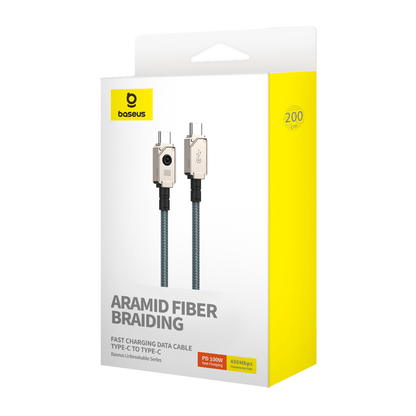 Data- og opladningskabel USB-C - USB-C Baseus Unbreakable, 100W, 2m, Hvid P10355800221-01
