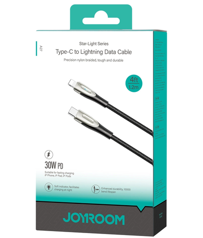 USB-C - Lightning data- og opladningskabel Joyroom S-A31, 30W, 1.2m, Sort