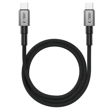 Data- og opladningskabel USB-C - USB-C Tech-Protect Ultraboost DNA MagTwist, 100W, 2m, Grå