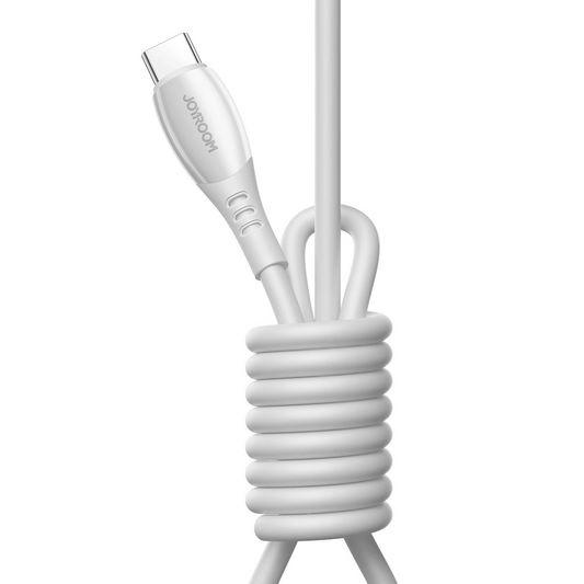 USB-C Data- og Opladningskabel - USB-C Joyroom S-A59 Vibrant, 60W, 1.2m, Hvid