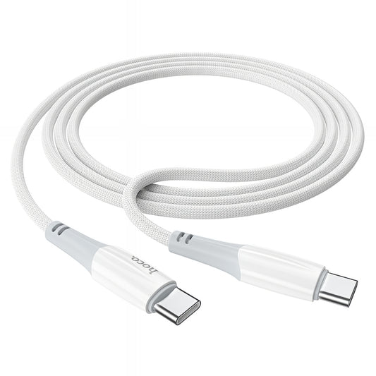 Data- og opladningskabel USB-C - USB-C HOCO X70, 60W, 1m, Hvid