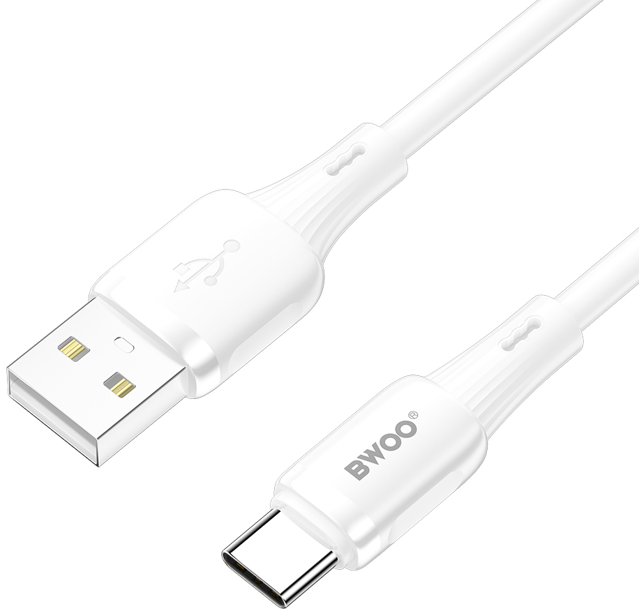 USB-A to USB-C Data and Charging Cable BWOO X329C, 18W, 1m, White