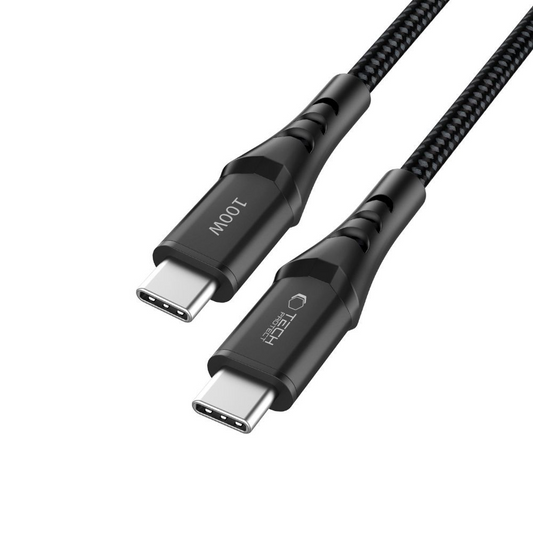 USB-C Data- og Opladningskabel - USB-C Tech-Protect UB11T Ultraboost, 100W, 1m, Sort