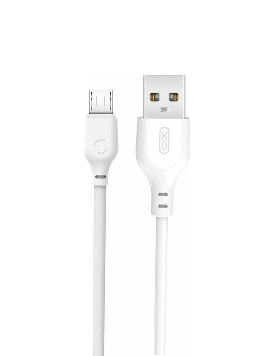 Data- og opladningskabel USB-A - microUSB XO Design NB103, 18W, 2m, Hvid