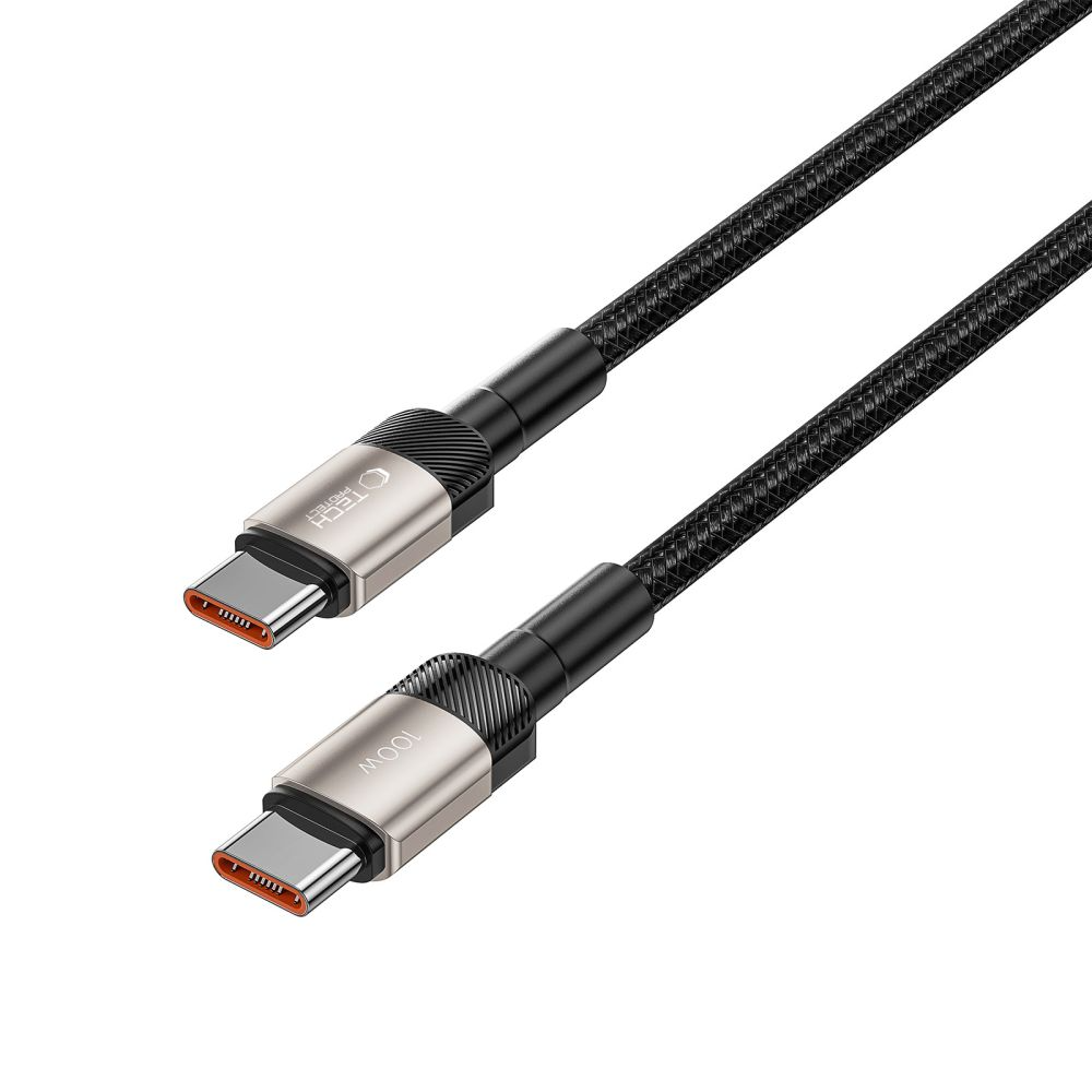 USB-C Data- og Opladningskabel - USB-C Tech-Protect Ultraboost EVO, 100W, 1m, Sølv