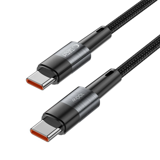 USB-C Data- og Opladningskabel - USB-C Tech-Protect Ultraboost, 100W, 3m, Grå