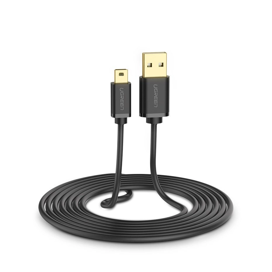 USB-A til miniUSB data- og opladningskabel UGREEN US132, 3m, sort
