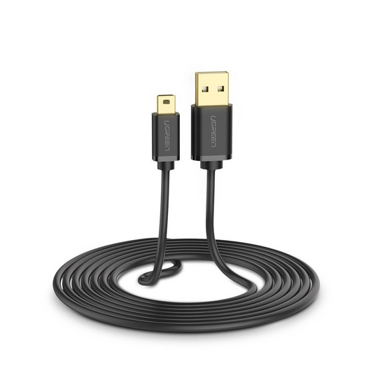 USB-A til miniUSB data- og opladningskabel UGREEN US132, 3m, sort