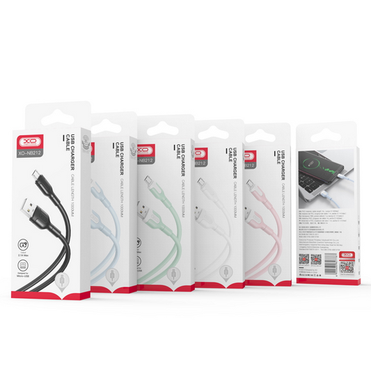 Data- og opladningskabel USB-A - Lightning XO Design NB212, 18W, 1m, Hvid