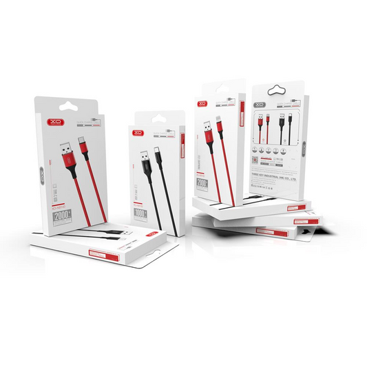 Data- og opladningskabel USB-A - USB-C XO Design NB143, 18W, 2m, Sort
