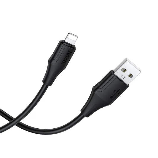 USB-A til Lightning data- og opladningskabel HOCO X124, 18W, 1m, sort