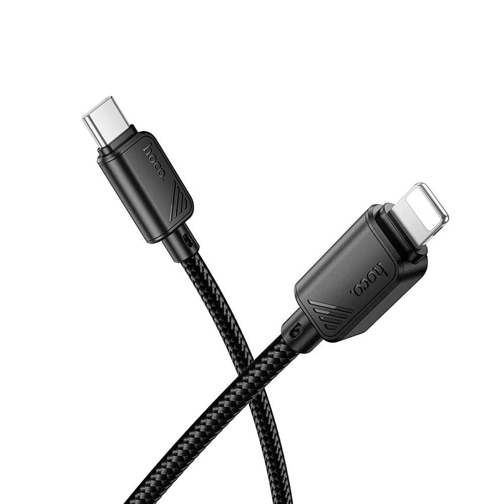 USB-C til Lightning data- og opladningskabel HOCO X113, 27W, 1m, sort