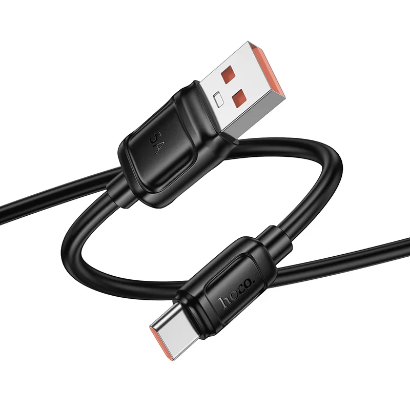 USB-A til USB-C data- og opladningskabel HOCO X115, 100W, 1m, sort