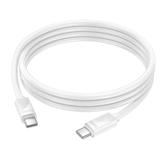 USB-C Data- og Opladningskabel - USB-C HOCO X114, 60W, 1m, Hvid