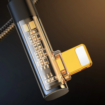 USB-A til Lightning data- og opladningskabel Joyroom S-UL012A6 vinklet, 18W, 1,2m, sort
