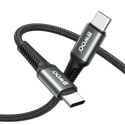 USB-C Data- og Opladningskabel - USB-C BWOO BO-X288C-C, 60W, 1m, Sort