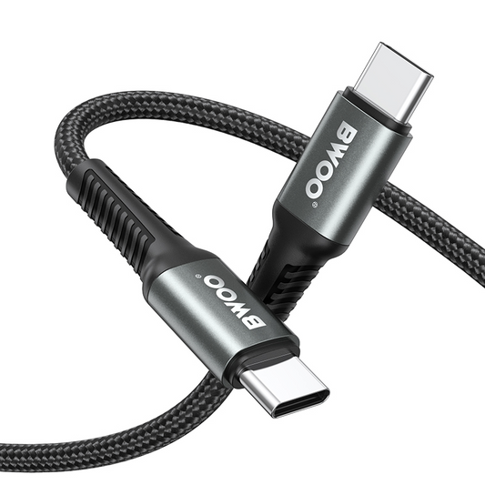 USB-C Data- og Opladningskabel - USB-C BWOO BO-X288C-C, 60W, 1m, Sort