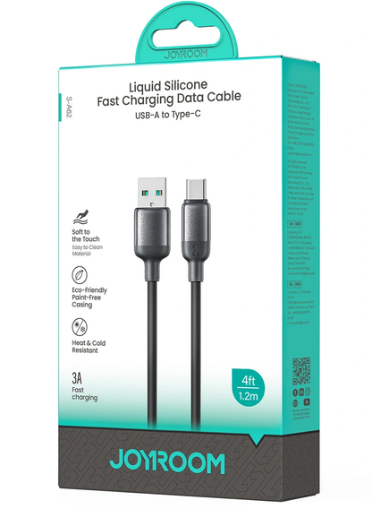 USB-A til USB-C data- og opladningskabel Joyroom S-A62 Lively, 18W, 1,2m, sort