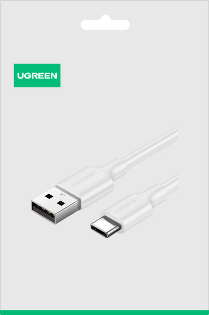 Data- og opladningskabel USB-A - USB-C UGREEN US287, 18W, 1,5m, Hvid
