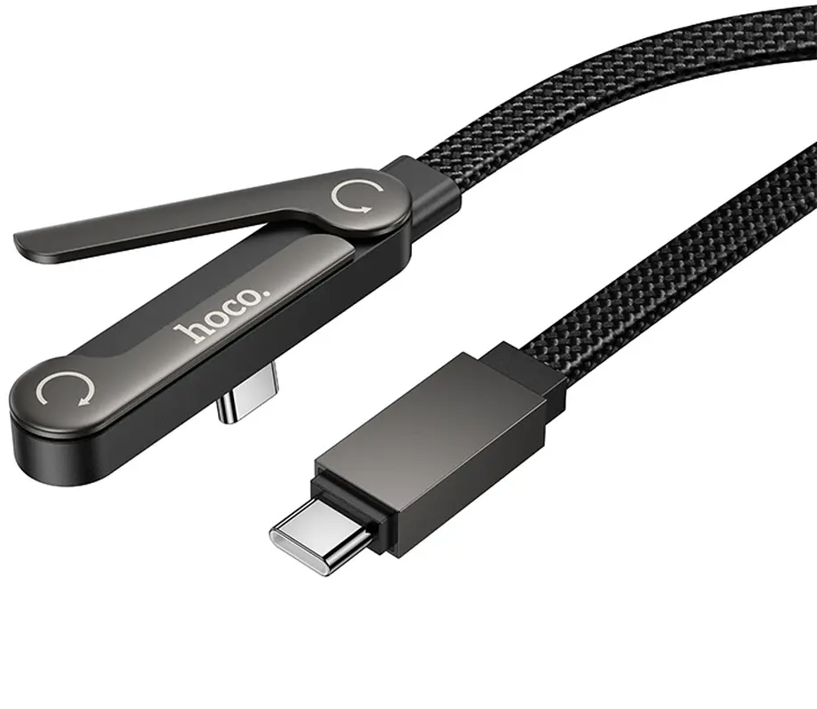 USB-C Data- og Opladningskabel - USB-C HOCO U150 Exquisite, 60W, 1,2m, Sort