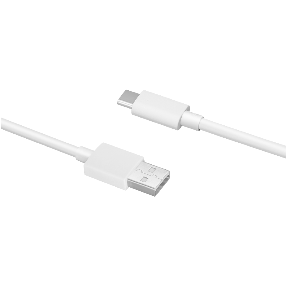 USB-A til USB-C data- og opladningskabel Oppo DL129, 1m, hvid 611602000006