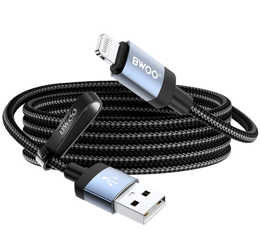 USB-A til Lightning data- og opladningskabel BWOO BO-X401L, 18W, 1m, sort