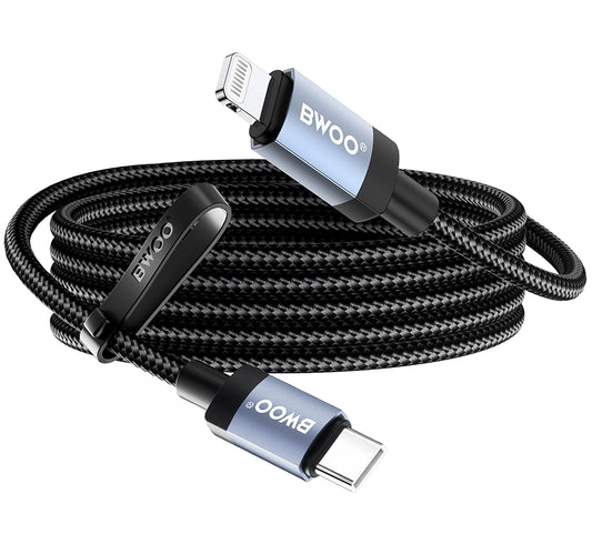 USB-C til Lightning data- og opladningskabel BWOO BO-X401CL, 30W, 1m, sort
