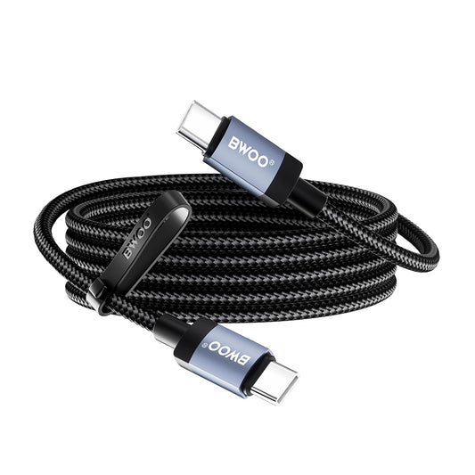 USB-C Data- og Opladningskabel - USB-C BWOO BO-X401CC, 65W, 1m, Sort