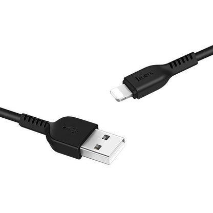 Data- og opladningskabel USB-A - Lightning HOCO Flash X20, 18W, 1m, Sort