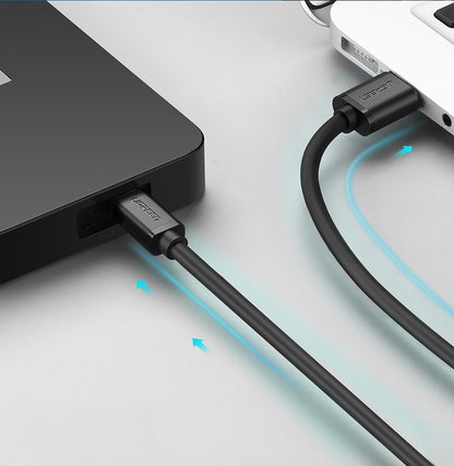 Data- og opladningskabel USB-A - miniUSB UGREEN US132, 2m, Sort