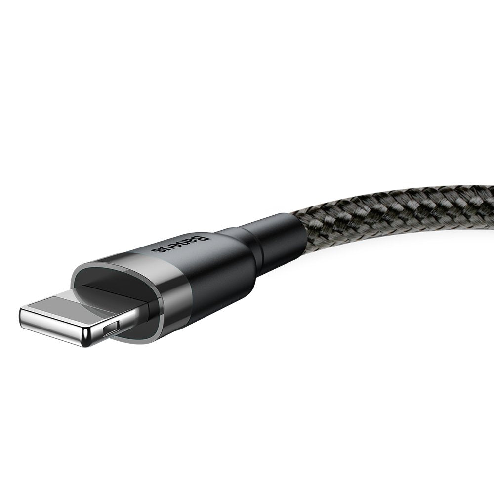 USB-A - Lightning Baseus Cafule data- og opladningskabel, 18W, 3m, Grå CALKLF-RG1