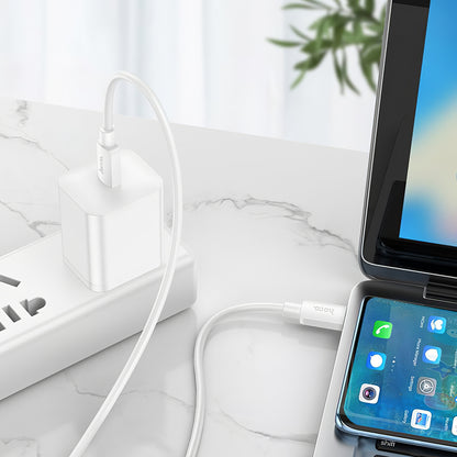 Data- og opladningskabel USB-C - USB-C HOCO X96, 100W, 1m, Hvid