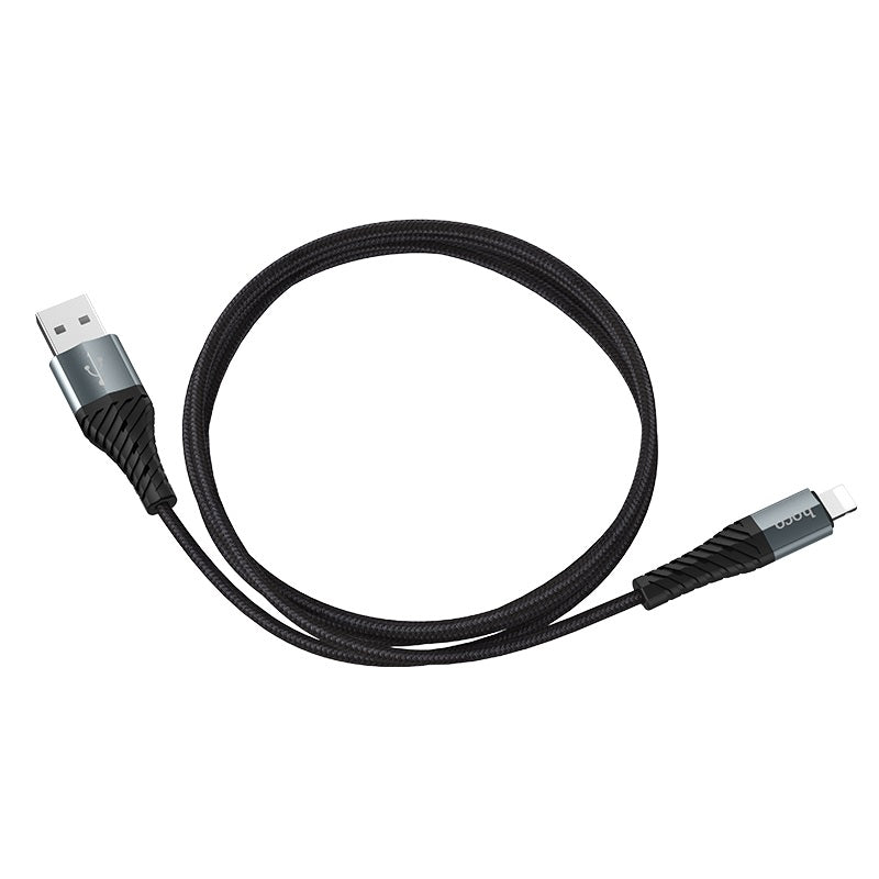 Data- og opladningskabel USB-A - Lightning HOCO X38 Cool, 18W, 1m, sort 