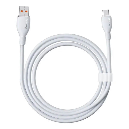 Data- og opladningskabel USB-A - USB-C Baseus Pudding, 100W, 1,2 m, Hvid