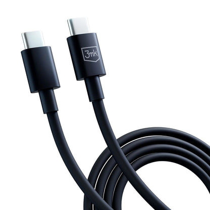USB-C Data- og Opladningskabel - USB-C 3MK Hyper, 100W, 1.2m, Sort