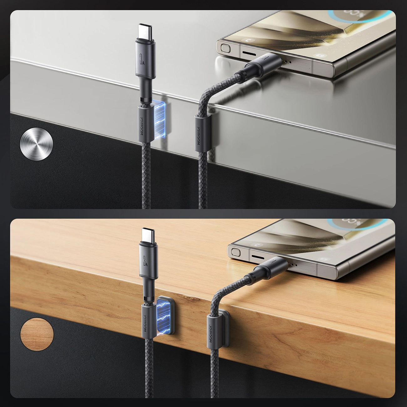 Data- og opladningskabel USB-A - USB-C Joyroom S-A50, 60W, 1.2m, Grå