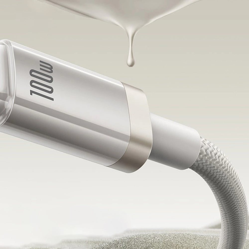 Data- og opladningskabel USB-A - USB-C Baseus Titanium, 100W, 1m, Sølv P10378102G21-00